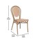 Merrick Lane Celia Set of Two Stacking Thonet Bistro Style Chair, PE Rattan Seat, and Metal Frame for Indoor/Outdoor Use